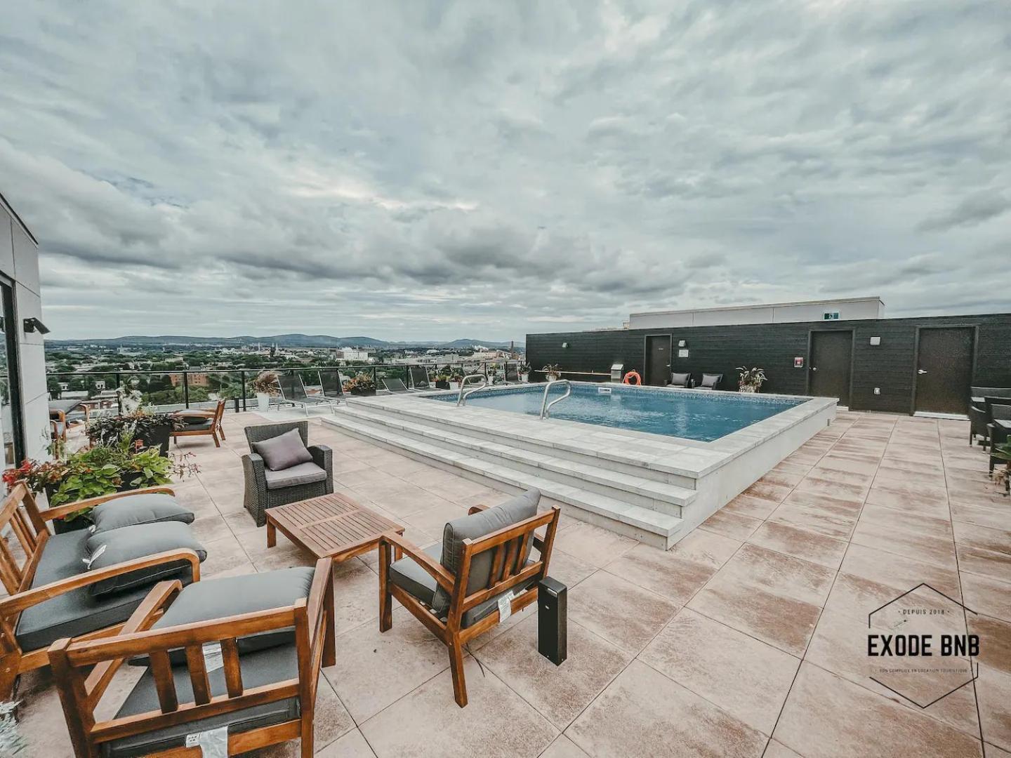 Quebec, Rustique Chic En Ville, Piscine Sur Le Toit Pour 2 A 6 Invites Eksteriør bilde